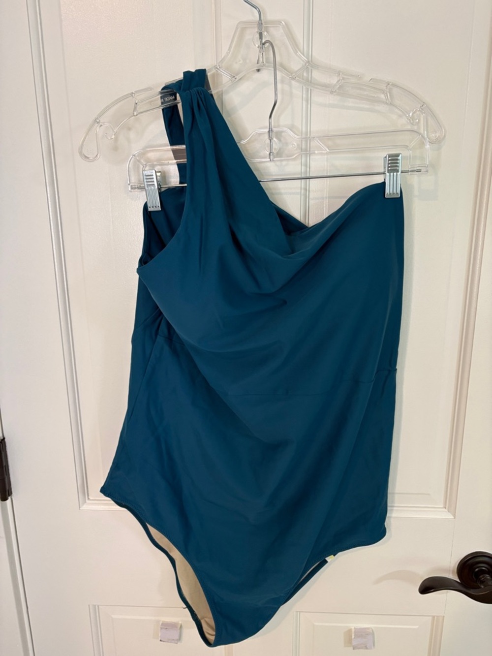 summersalt teal one-shoulder swimsuit
